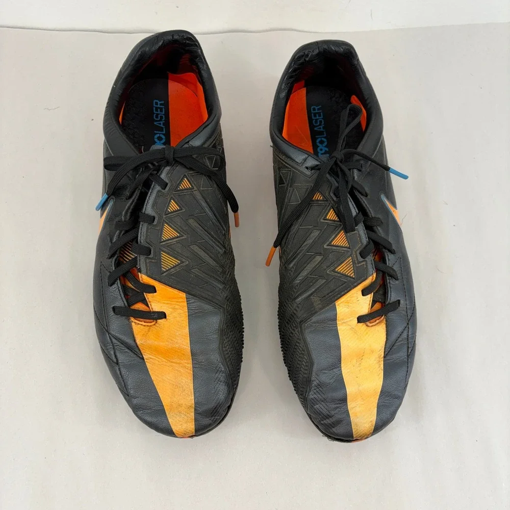 Nike Total 90 Laser IV FG Mens Soccer Cleats Black Orange Mens 12 Bag Kanga-Lite